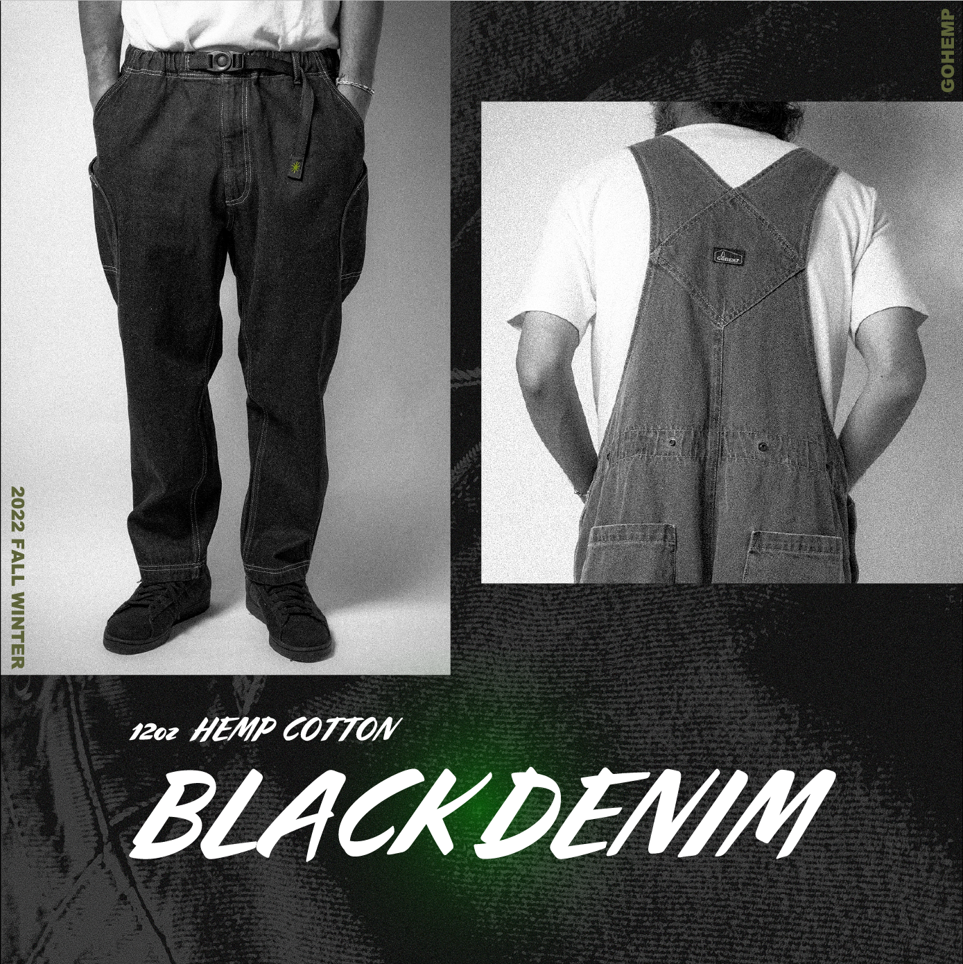 12oz HEMP COTTON BLACK DENIM | JUZU store | ジュズストア